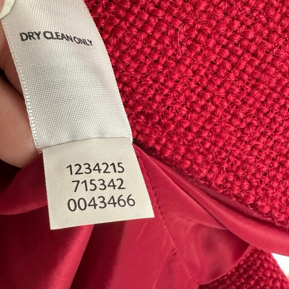 J.Jill Deep Claret Red Wool Blend Textured Blazer | Size - Picture 10 of 14